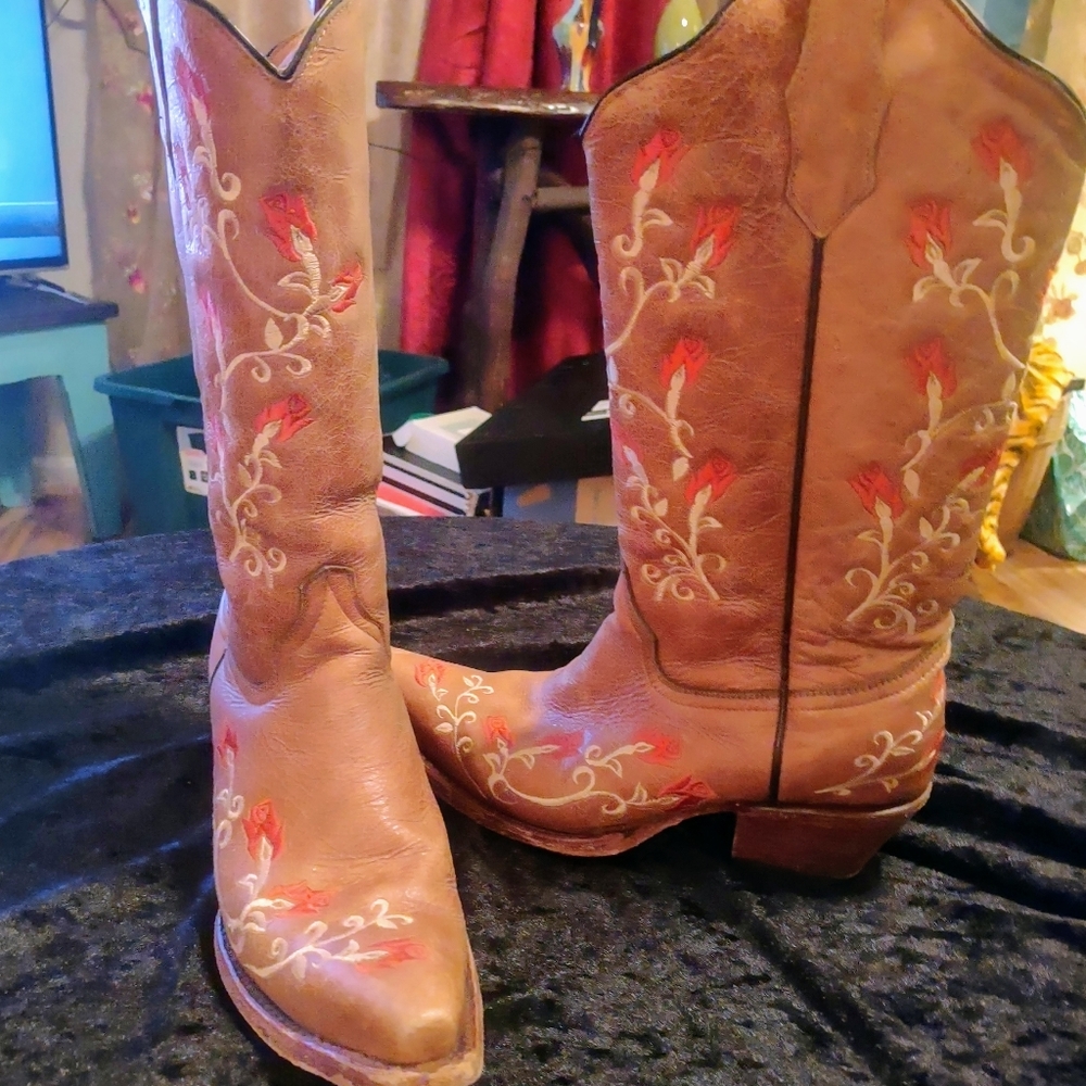 Embroidered cowboy boots